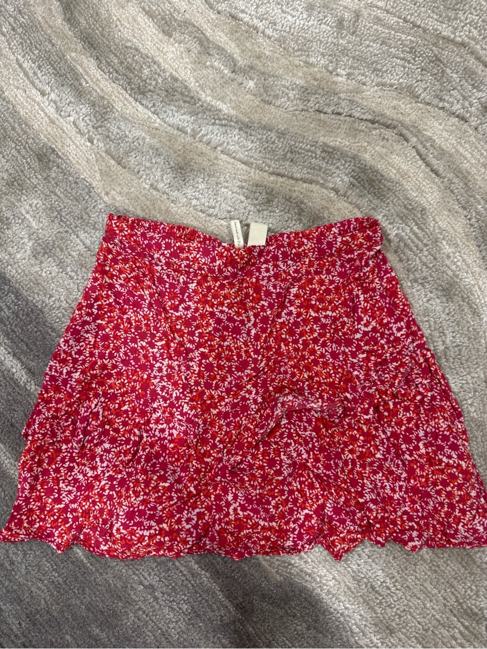 Japna Red Floral Mini Skirt